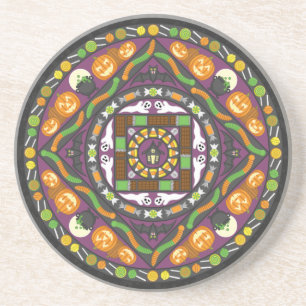 Tricks und Treats Mandala-Getränkeuntersetzer Getränkeuntersetzer