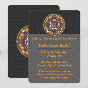 Tricks und Treats Mandala Party Einladung