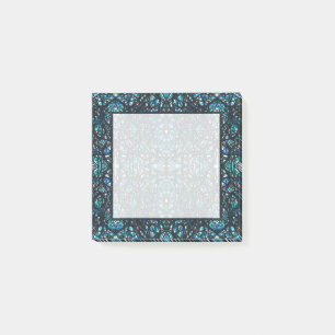 Trickster Blau Grün Schwarz Abstrakte Indien-Tinte Post-it Klebezettel
