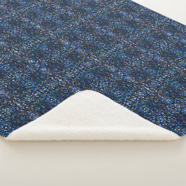 Trickster Blau Schwarze Abstrakte Indien-Tusche-Ku Sherpadecke