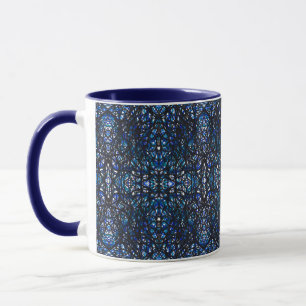 Trickster Blau Schwarze Abstrakte Indien-Tusche-Ku Tasse