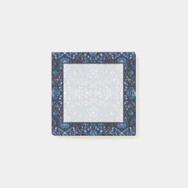 Trickster Blue Abstrakte India-Tinte-Kunst Post-it Klebezettel
