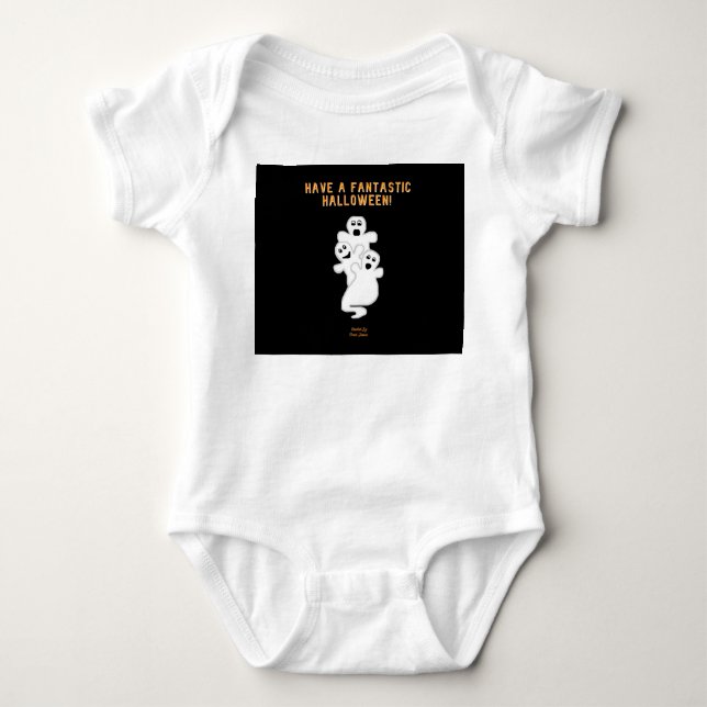 Trickster Ghosts Baby Jersey Bodysuit Strampler (Vorderseite)