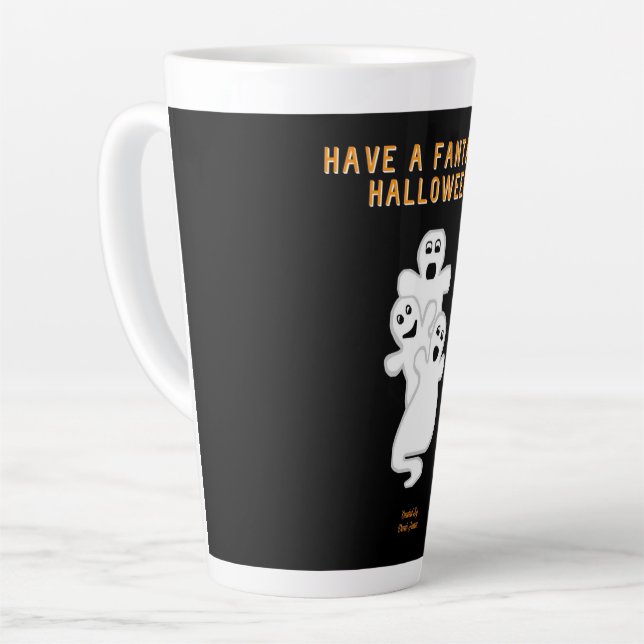 Trickster Ghosts Große Latte-Tasse Milchtasse (Linke Ecke)