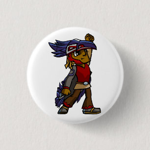 Trickster-Raben-Knopf Button