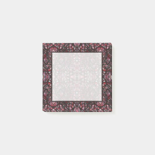 Trickster Rot Schwarz Abstrakte Indien-Tinte-Kunst Post-it Klebezettel