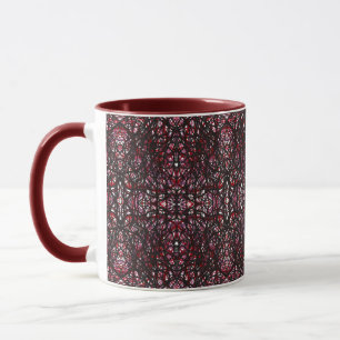 Trickster Rot Schwarz Abstrakte Indien-Tinte-Kunst Tasse