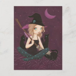 Tricksters - märchenhafte Hexenkarte Postkarte