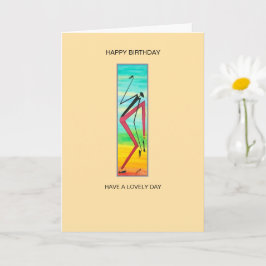 Tricky African Dancer Happy Birthday Karte