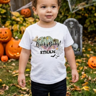 Tricky Baby Halloween 2026personalisiertes Kleinki T-shirt