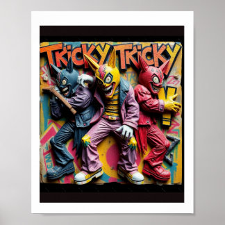 Tricky Tricky Music Groove Party Vibes Aufkleber  Poster