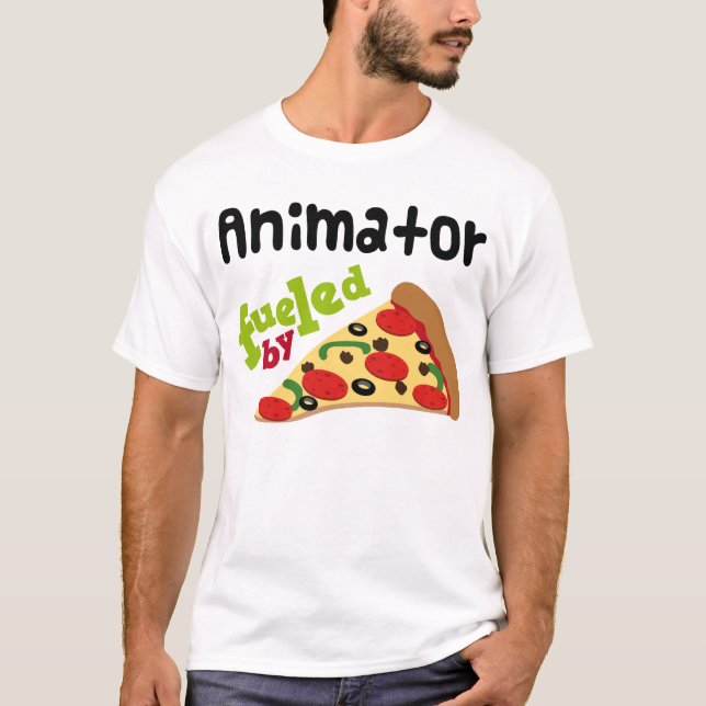 Trickzeichner-(lustiges) Pizza-T-Shirt T-Shirt (Vorderseite)