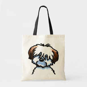 Tricolor Baumwolle de Tulear Face Tragetasche