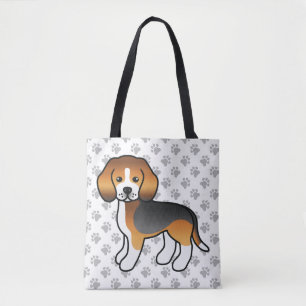 Tricolor Beagle Niedlich Cartoon Dog & Paws