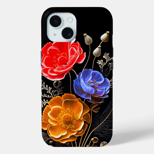 Tricolor Blume iPhone/iPad Gehäuse Case-Mate iPhone Hülle (Rückseite)