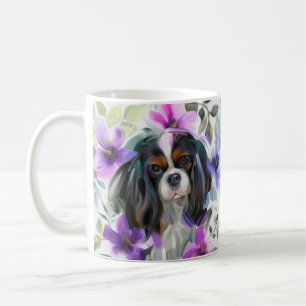 Tricolor Cavalier Art Tasse  lila