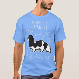 TriColor Cavalier King Charles Spaniel Dog Anatomi T-Shirt