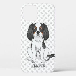 Tricolor Cavalier King Charles Spaniel Dog & Name Case-Mate iPhone Hülle