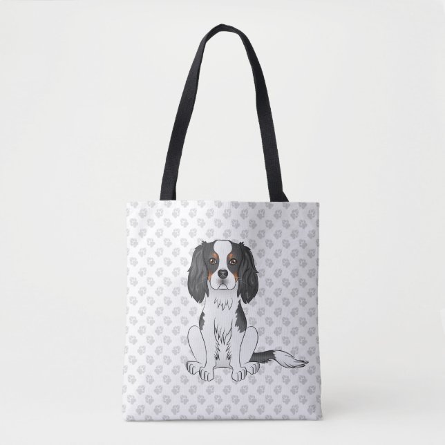 Tricolor Cavalier King Charles Spaniel Dog & Paws (Vorderseite)