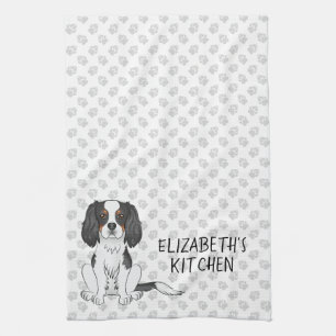 Tricolor Cavalier King Charles Spaniel Hunde & Tex Geschirrtuch