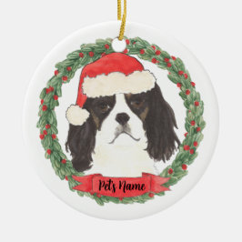 Tricolor Cavalier King Charles Spaniel Keramik Ornament