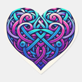 Tricolor Celtic Heart Herz-Aufkleber