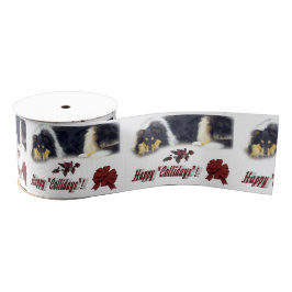 Tricolor Collie Christmas Ripsband