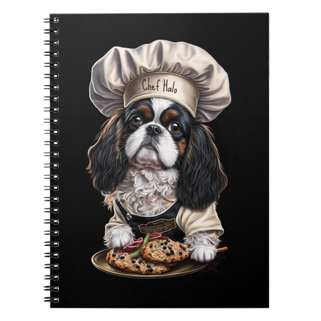 Tricolor Cooking Koch Cavalier Charles Spaniel Notizblock (Vorderseite)