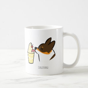 Tricolor Corgi-Ananas-Dole-Peitsche-Tasse Tasse