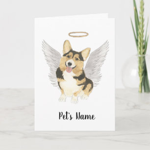 Tricolor Corgi Beileid Memorial Karte