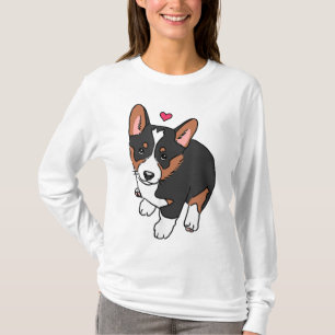 Tricolor Corgi Puppy Dog, Niedlich Corgi, Corgi Dr T-Shirt