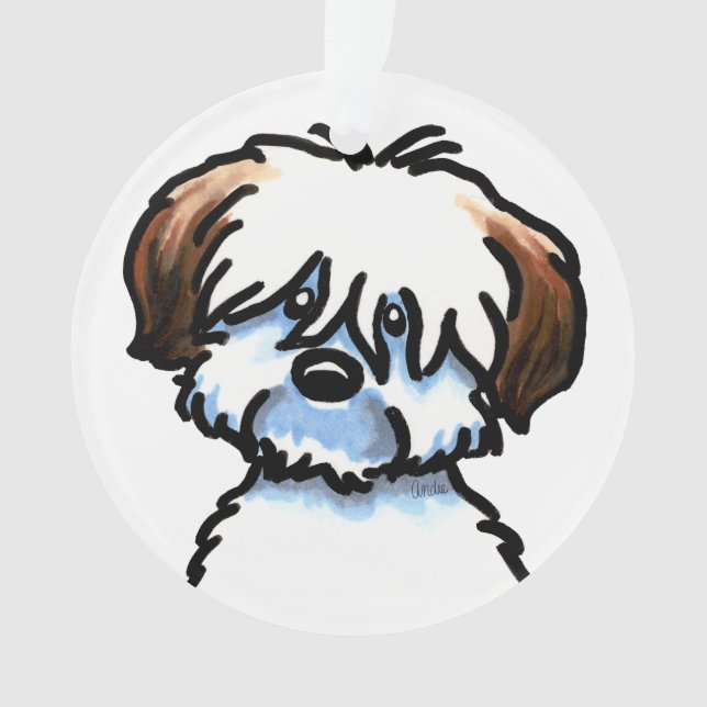 Tricolor Coton de Tulear Face Ornament (Vorderseite)