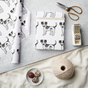 Tricolor Dänisch-schwedisch-Farmdog-Niedlich-Hunde Geschenkpapier