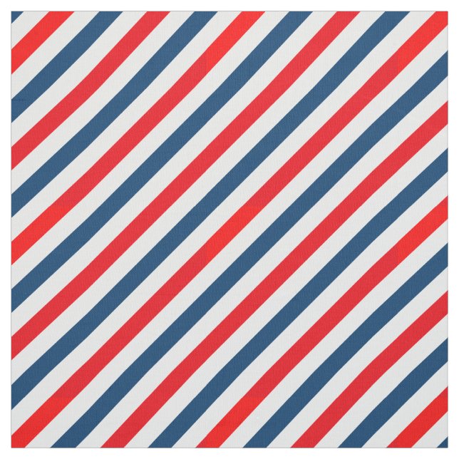 Tricolor Diagonal Lines (blau, weiß, rot) Stoff (Muster)