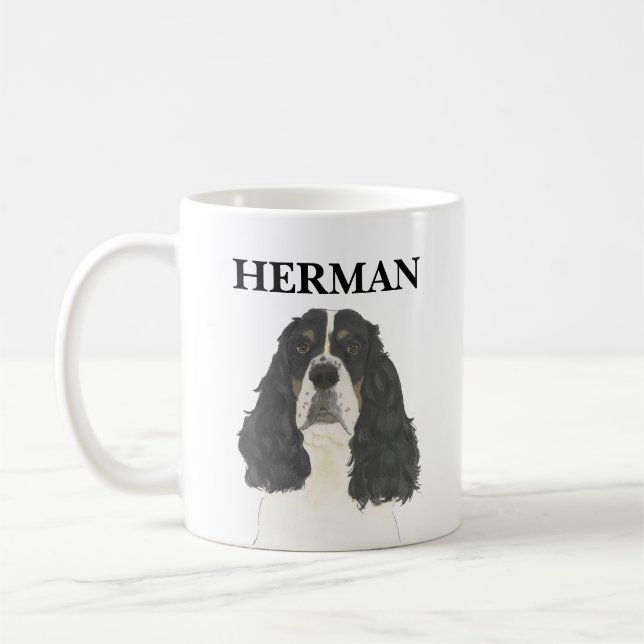 Tricolor English Springer Spanel Kaffeetasse (Links)