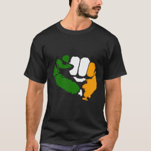 Tricolor Fist Irish Republicain Design T-Shirt