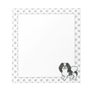 Tricolor-Japan-Chin-Cartoon-Hund Notizblock