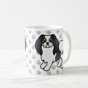 Tricolor Japan-Chin-Cartoon-Hund & Pfoten Kaffeetasse