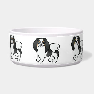 Tricolor Japanischer Chin Cartoon Dog Napf