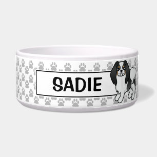 Tricolor Japanischer Chin Cartoon Dog Napf