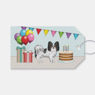 Tricolor Papillon Glücklicher Hund Farbiger Geburt Geschenkanhänger