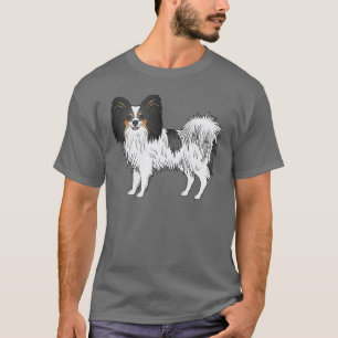 Tricolor Papillon mit einer schönen Gesichtsdarste T-Shirt