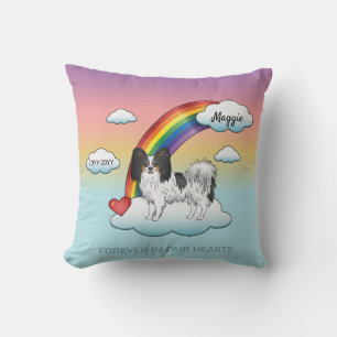 Tricolor Papillon Niedlich Dog Rainbow Memorial Kissen