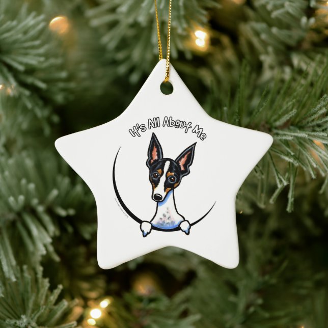 Tricolor Rat Terrier IAAM Keramik Ornament (Baum)