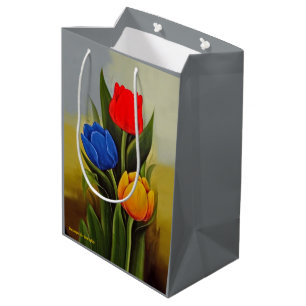 Tricolor-Rosen Եռագույն վարդեր Geschenktasche Mittlere Geschenktüte