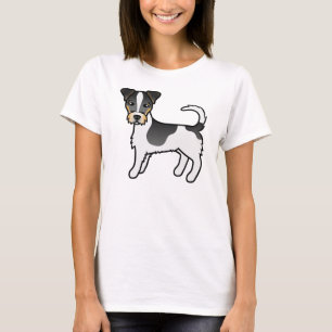 Tricolor Rough Coat Jack Russell Terrier Hund T-Shirt