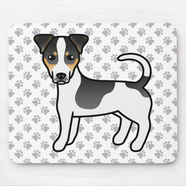 Tricolor Smooth Coat Jack Russell Terrier Dog Mousepad (Vorne)