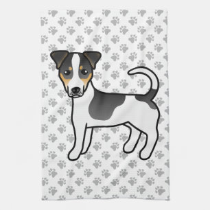 Tricolor Smooth Coat Jack Russell Terrier Hund Geschirrtuch