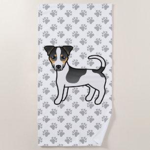 Tricolor Smooth Coat Jack Russell Terrier Hund Strandtuch