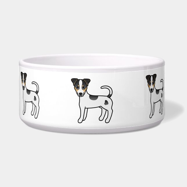 Tricolor Smooth Coat Parson Russell Terrier Dog Napf (Vorderseite)